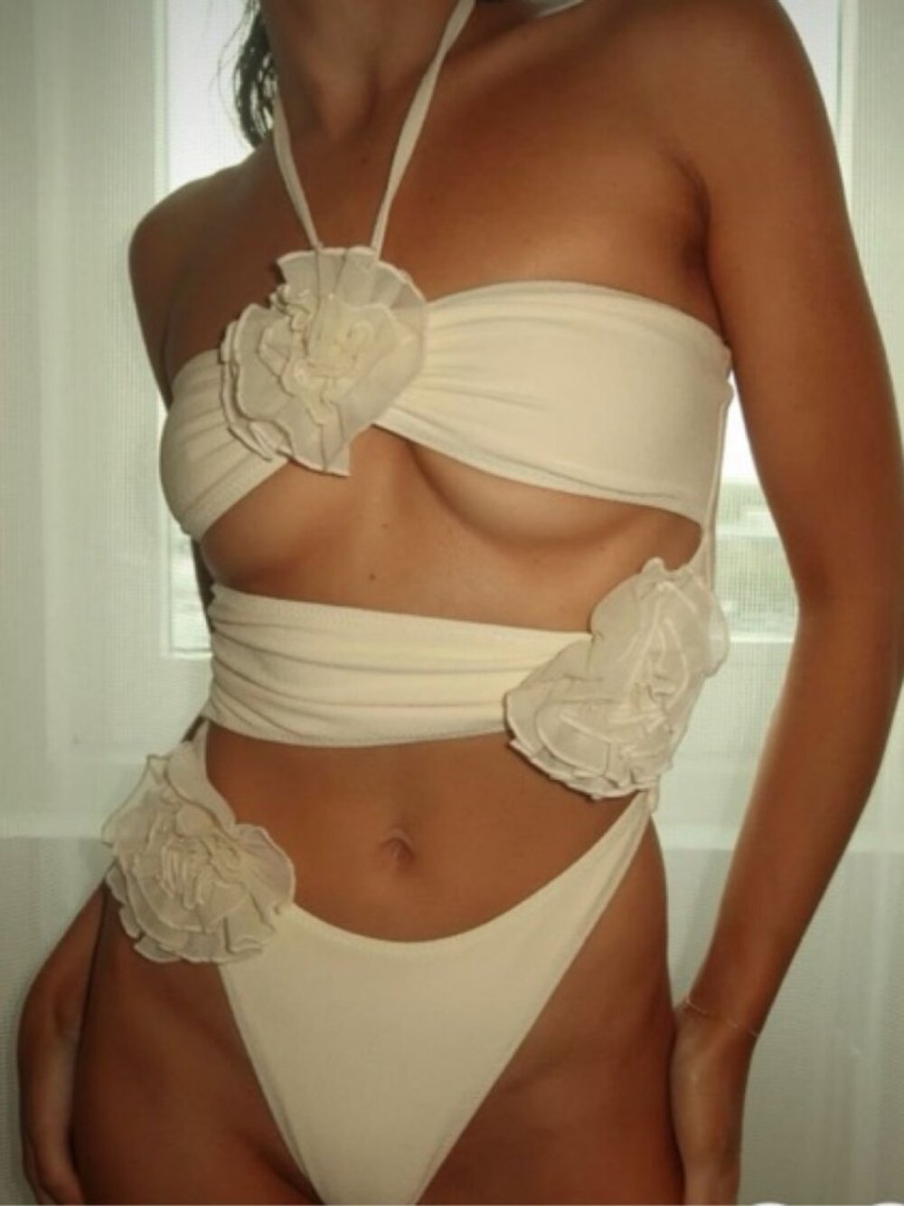 SAME Rose Cutout Bodysuit